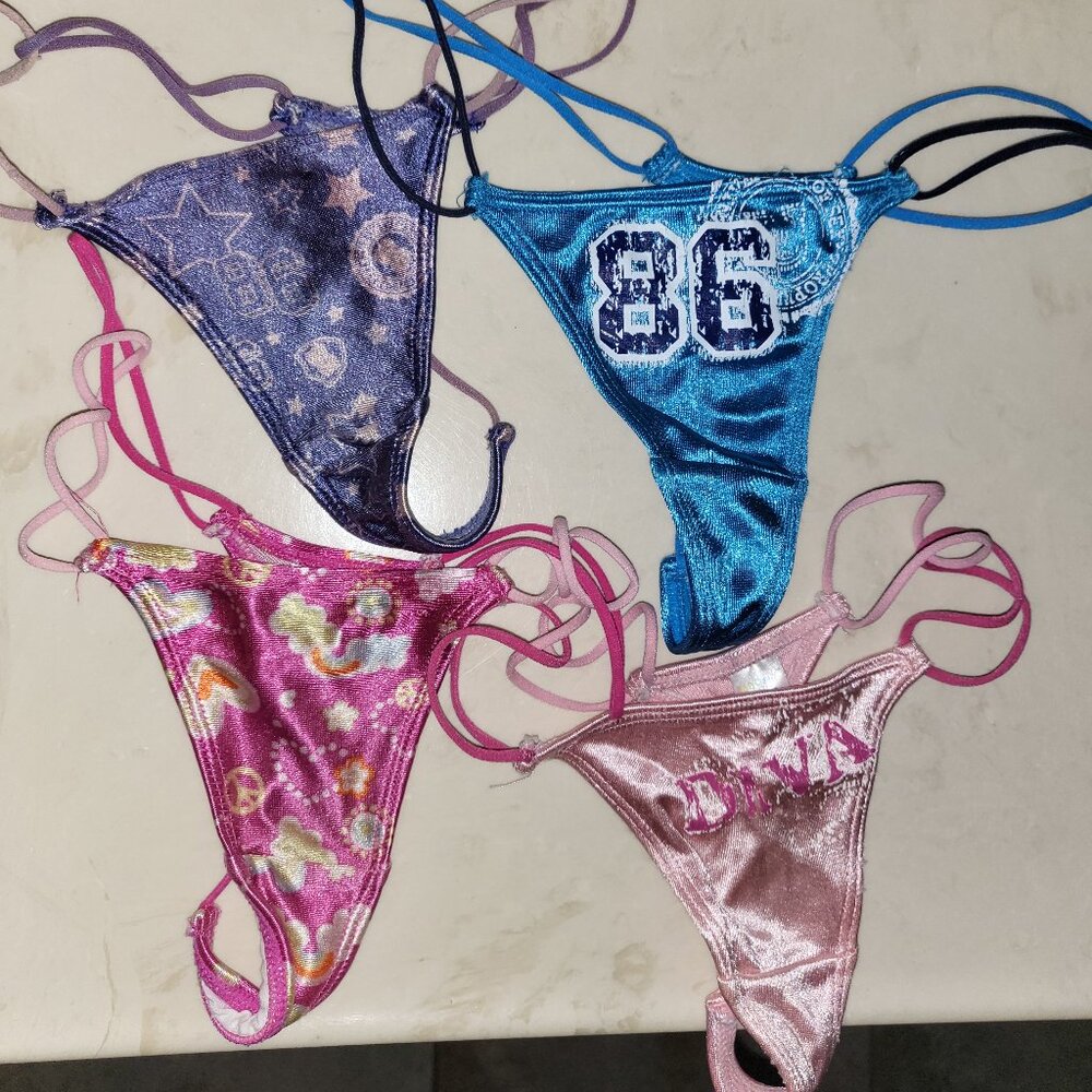 ISO body candy satin G strings any size/color
